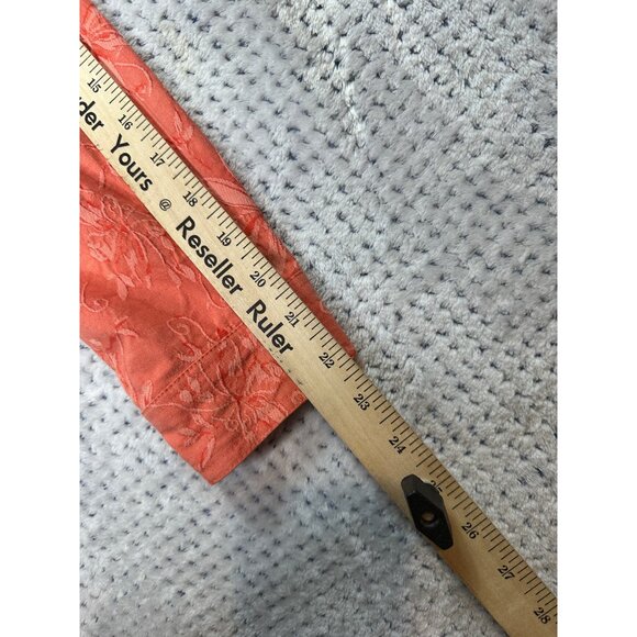 Coldwater Creek Floral Embossed Jacket Womens Size PM Cotton Blend Full Zip - Picture 13 of 14